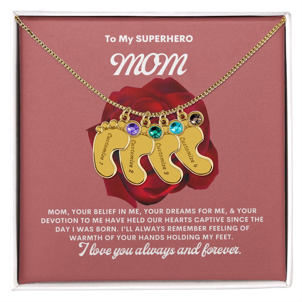 Necklace for Mom, Baby's Foot