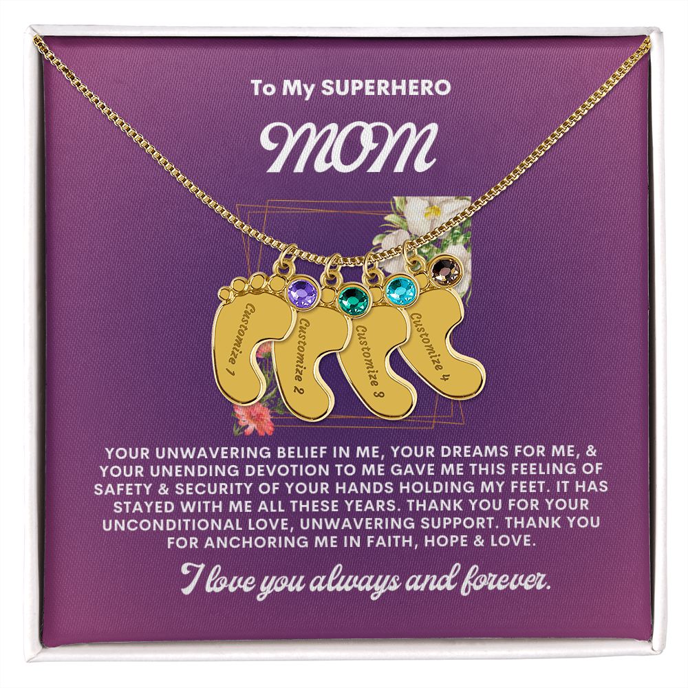 Necklace for Mom, Baby's Foot.