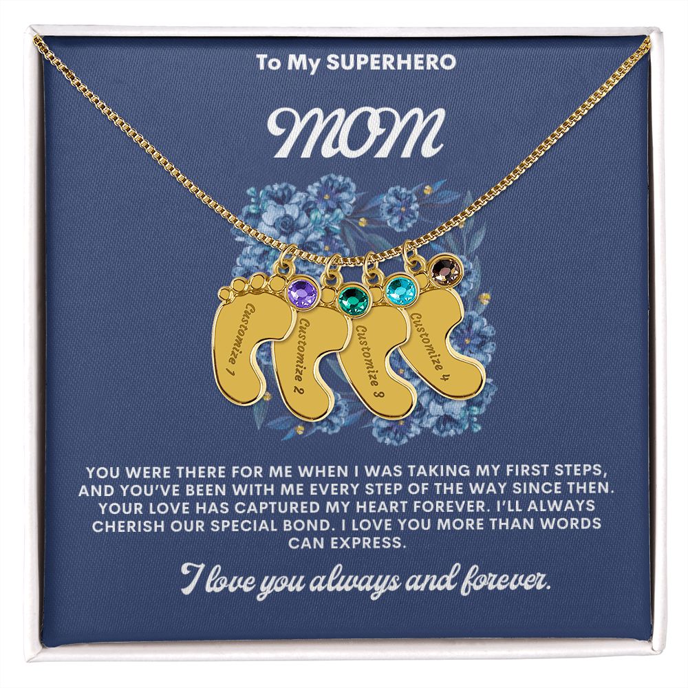 Necklace for Mom, Baby's Foot.