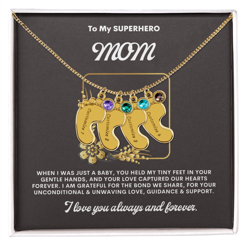 Necklace for Mom, Baby's Foot.