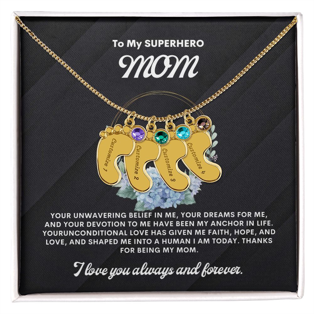 Necklace for Mom, Baby's Foot