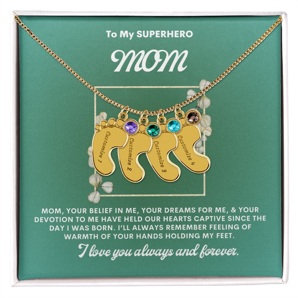 Necklace for Mom, Baby's Foot.