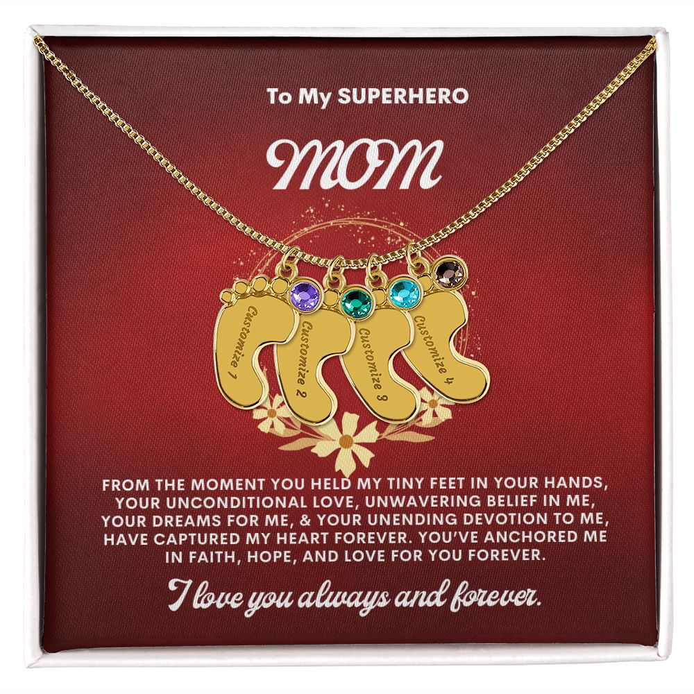 Necklace for Mom, Baby's Foot
