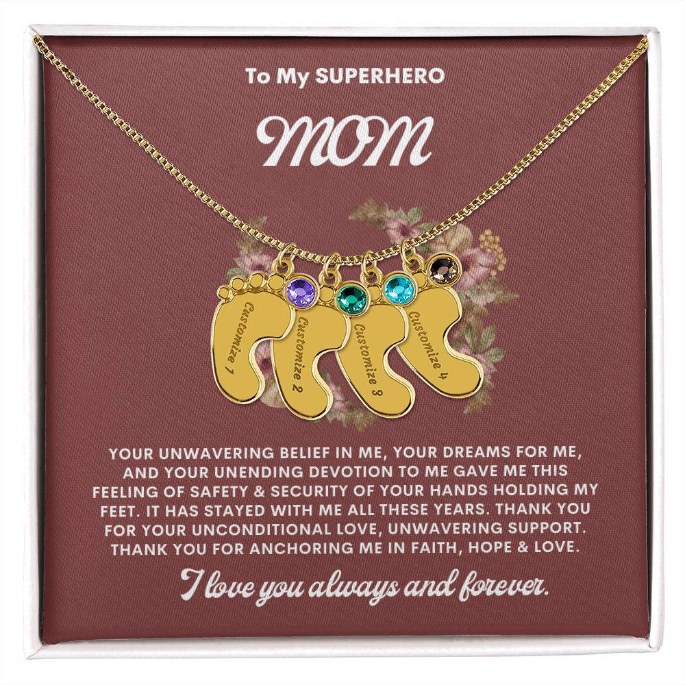 Necklace for Mom, Baby's Foot.