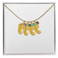 Necklace for mom, baby foot.