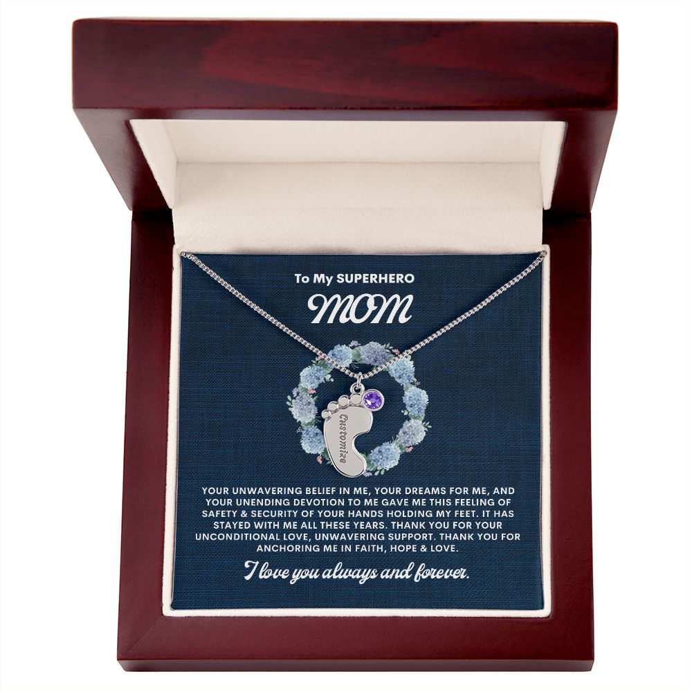 Necklace for Mom, Baby's Foot