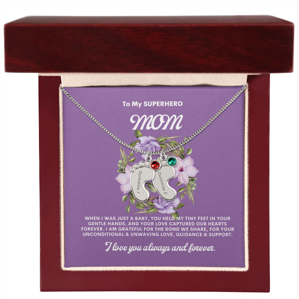 Necklace for Mom, Baby's Foot.