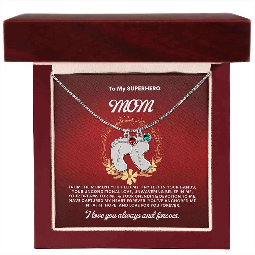 Necklace for Mom, Baby's Foot