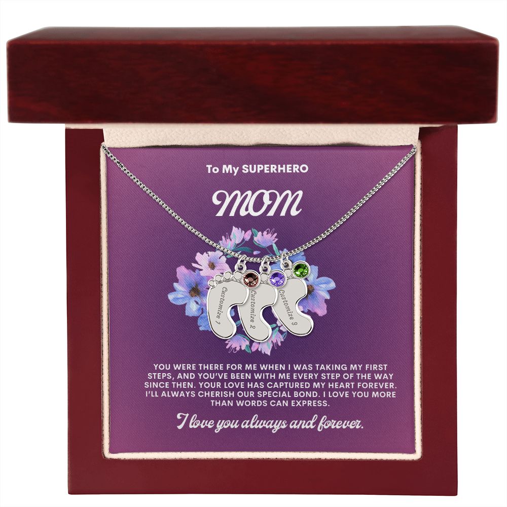 Necklace for Mom, Baby's Foot.