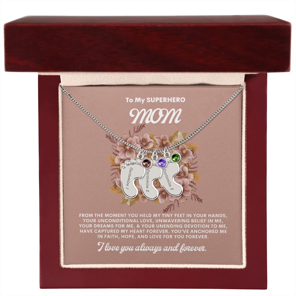 Necklace for Mom, Baby's Foot