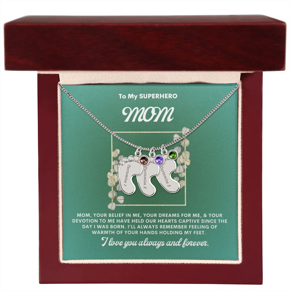 Necklace for Mom, Baby's Foot.