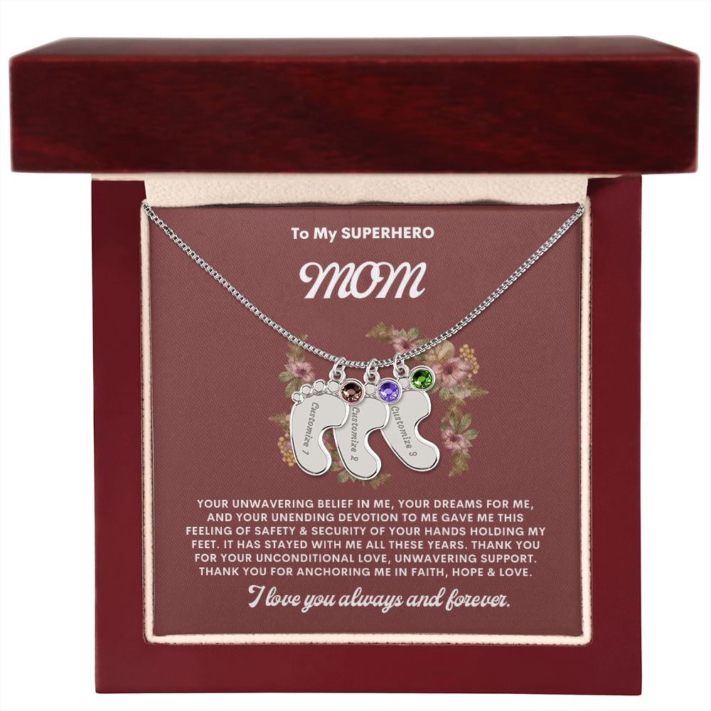 Necklace for Mom, Baby's Foot.