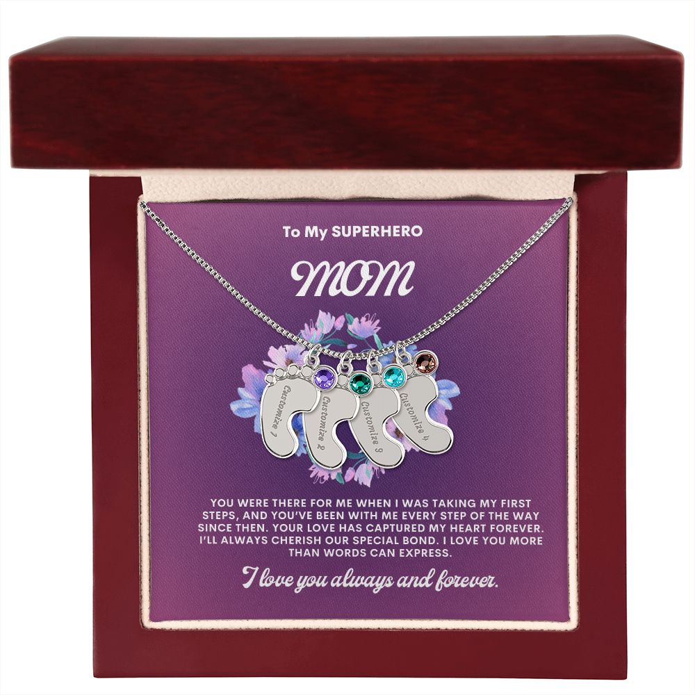 Necklace for Mom, Baby's Foot.