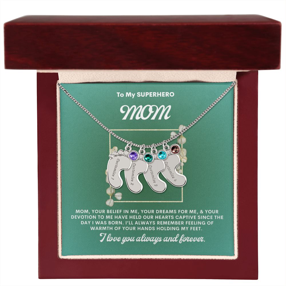 Necklace for Mom, Baby's Foot.