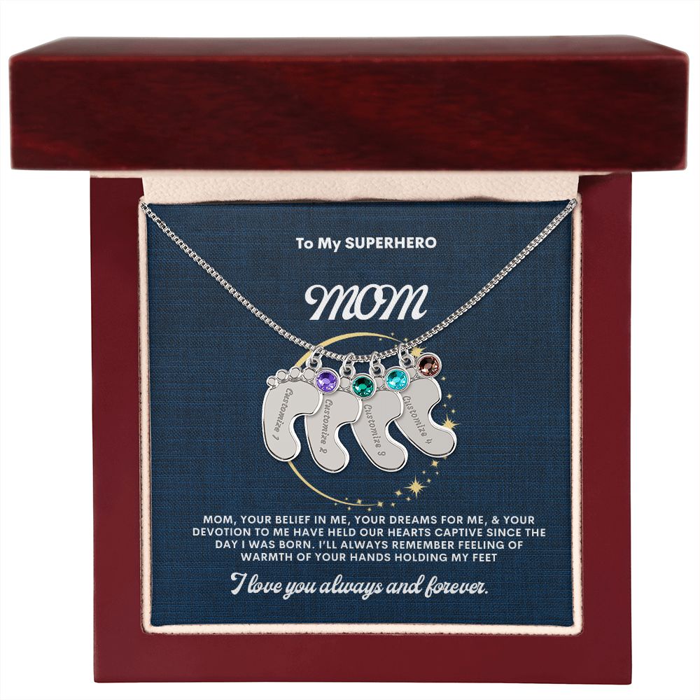 Necklace for Mom, Baby's Foot