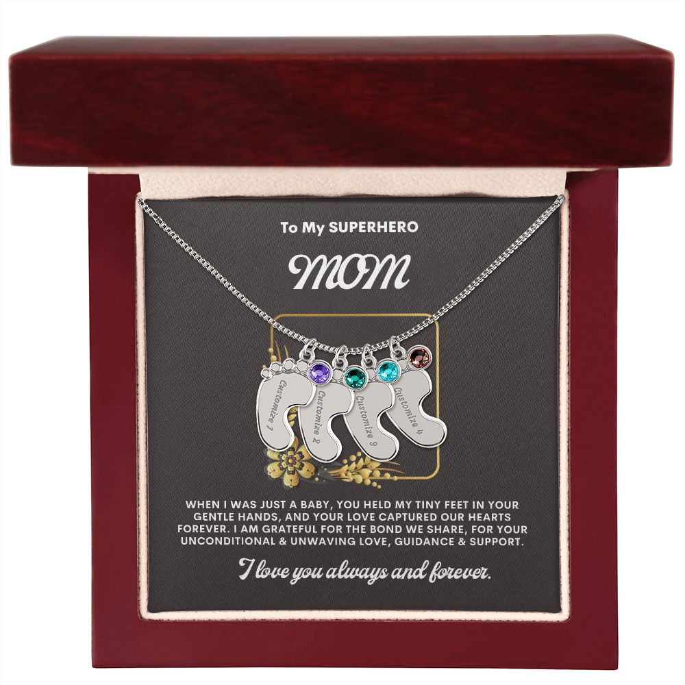 Necklace for Mom, Baby's Foot.