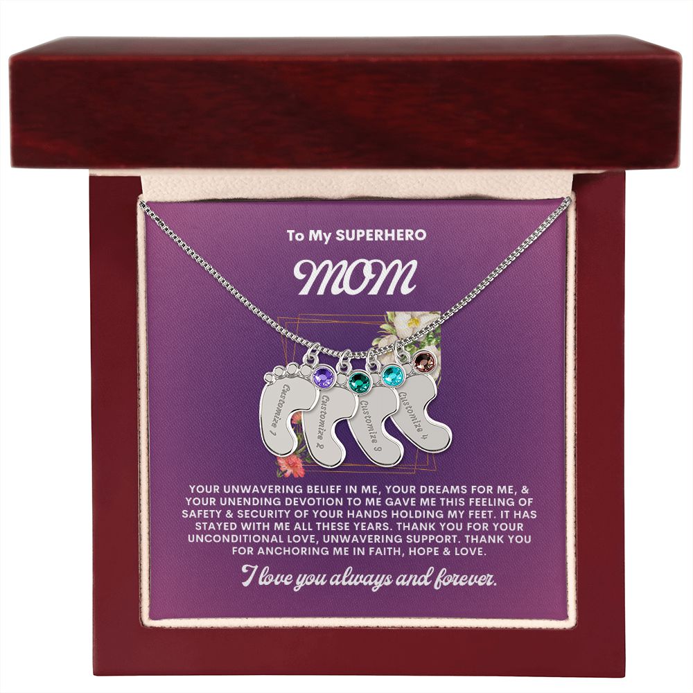 Necklace for Mom, Baby's Foot.