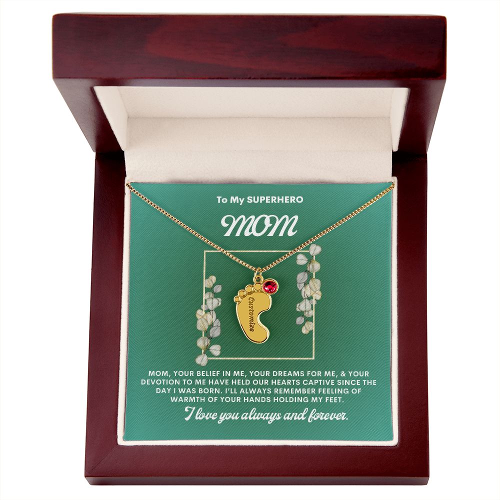 Necklace for Mom, Baby's Foot.