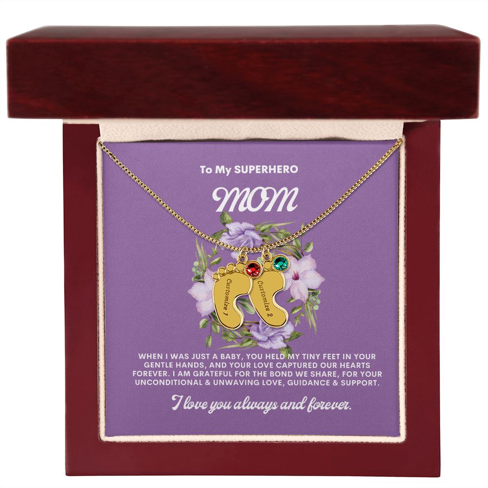 Necklace for Mom, Baby's Foot.