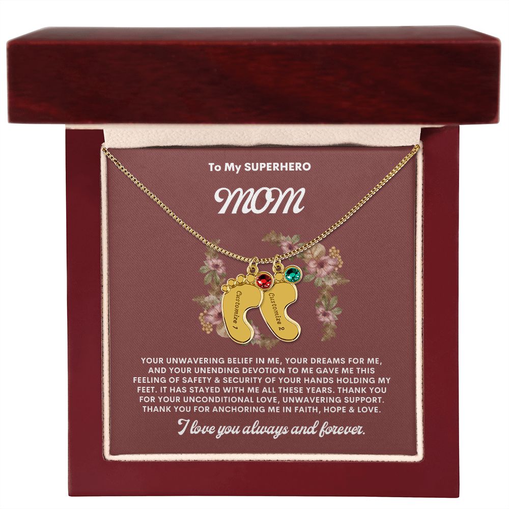 Necklace for Mom, Baby's Foot.