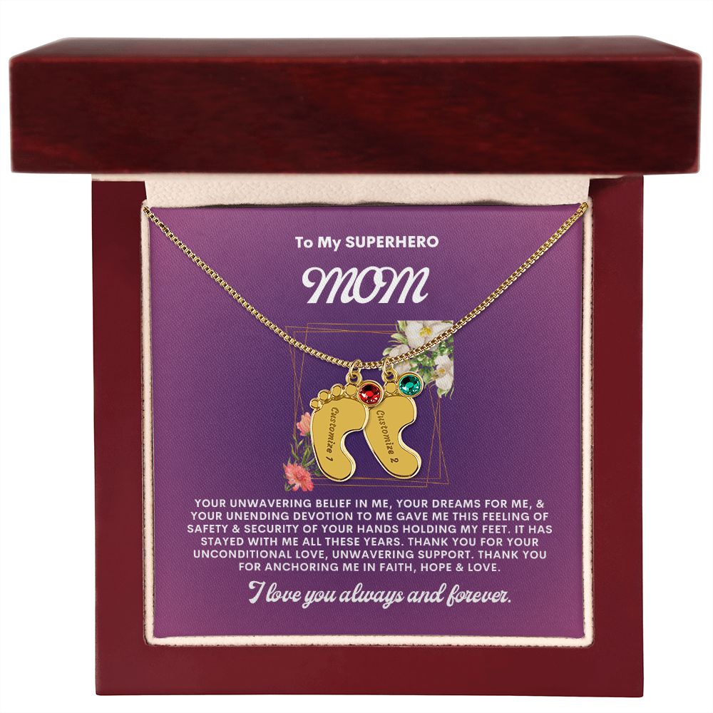 Necklace for Mom, Baby's Foot.