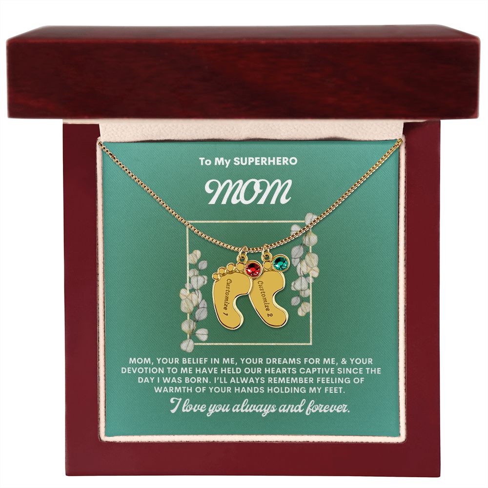 Necklace for Mom, Baby's Foot.