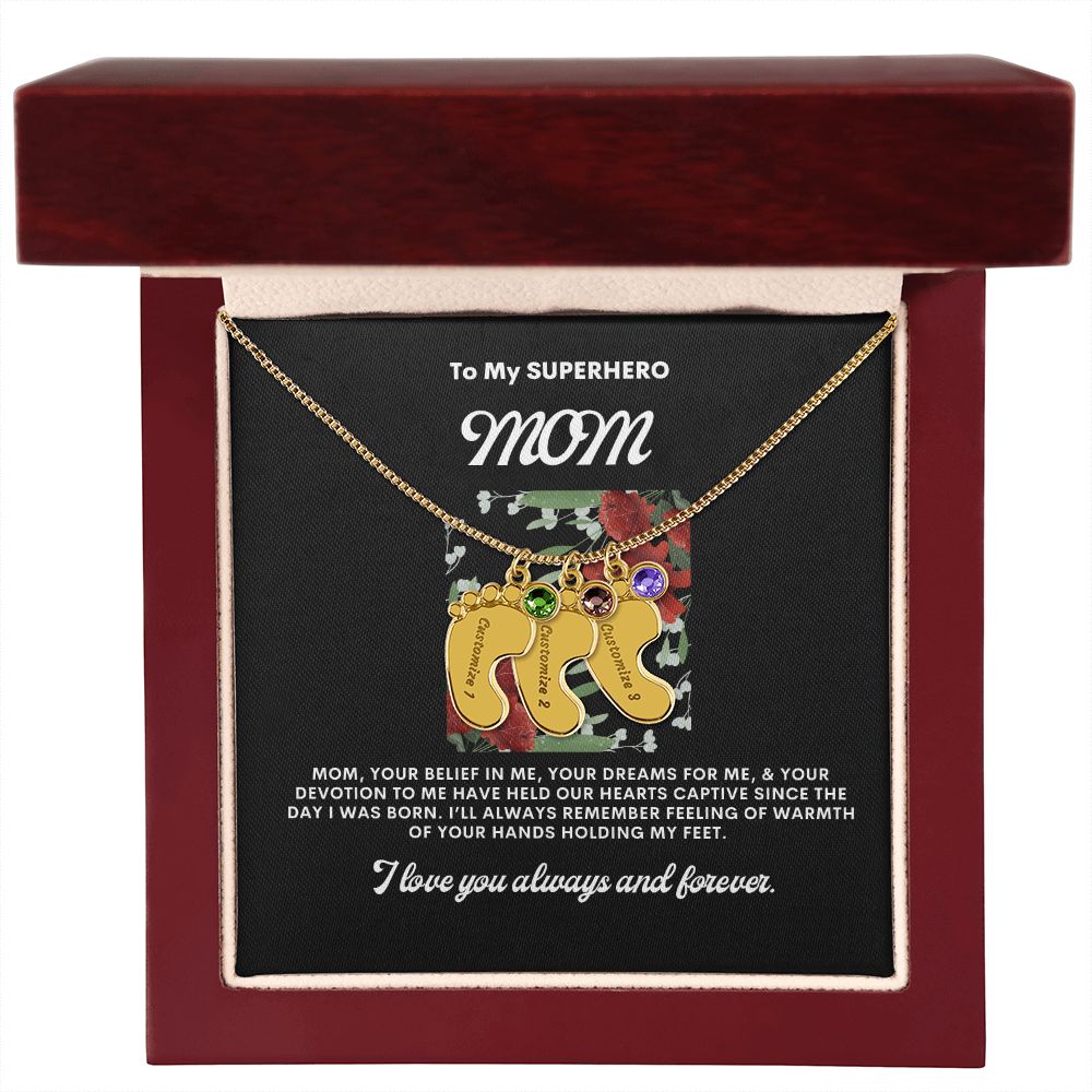 Necklace for Mom, Baby's Foot