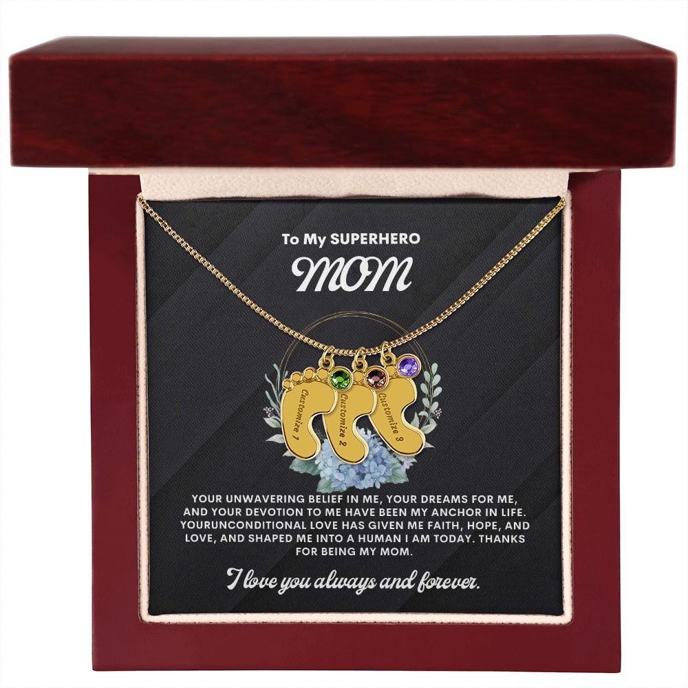 Necklace for Mom, Baby's Foot