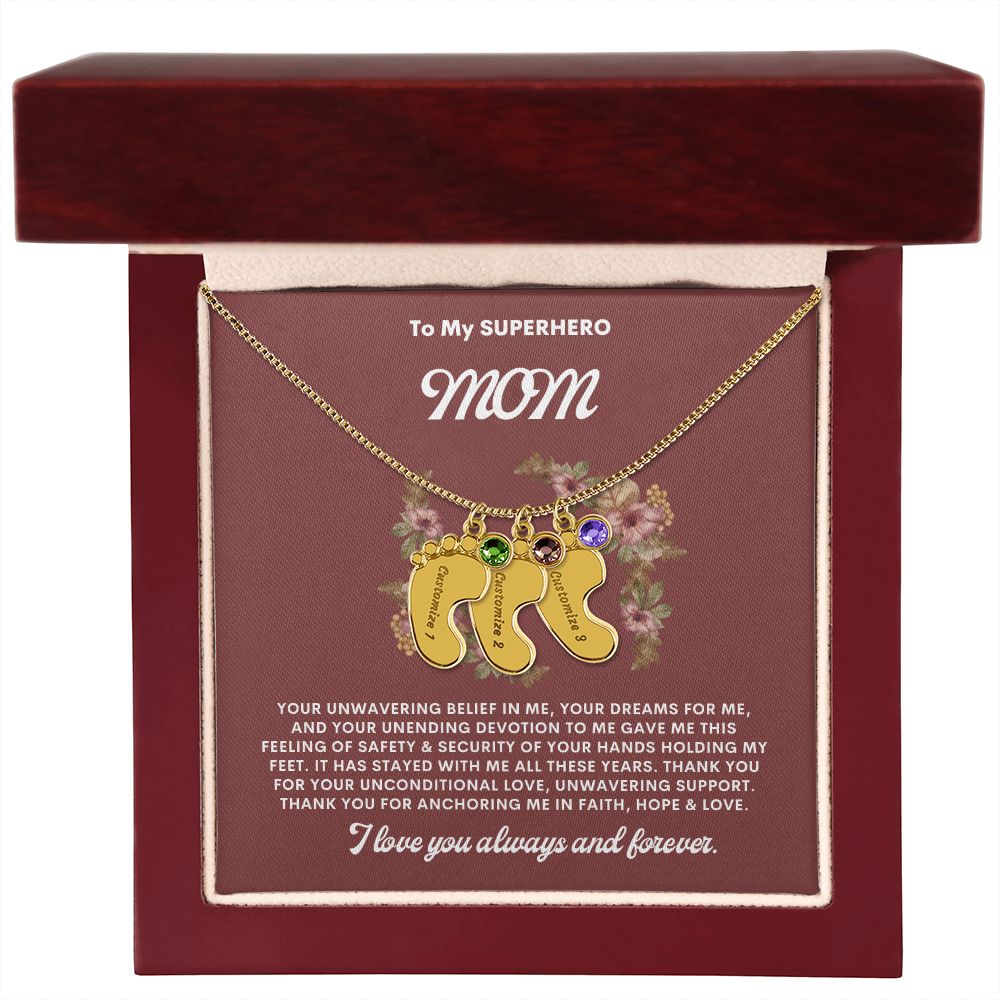 Necklace for Mom, Baby's Foot.