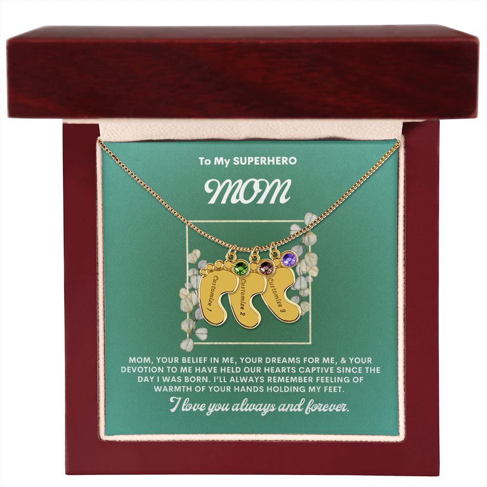 Necklace for Mom, Baby's Foot.