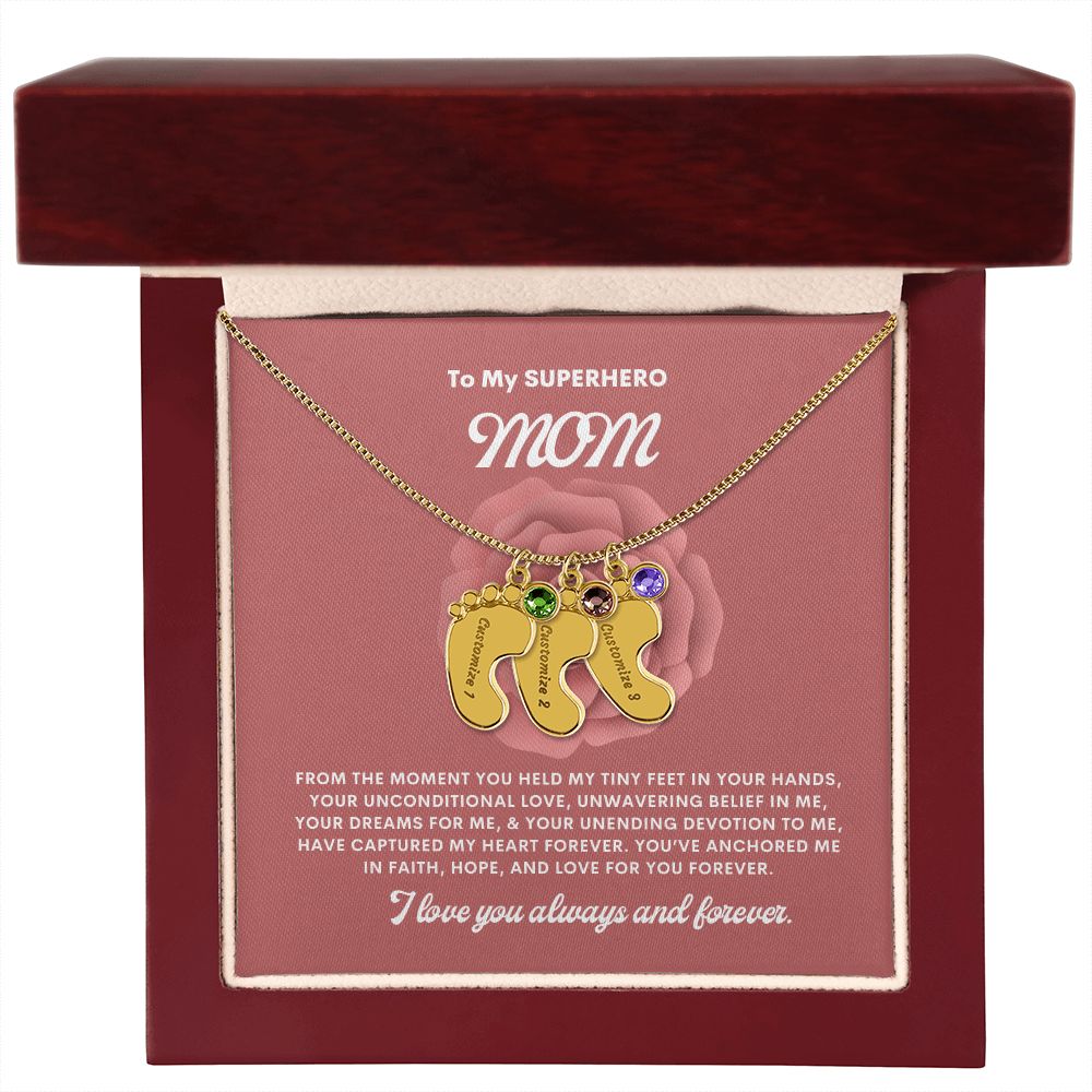 Necklace for Mom, Baby's Foot