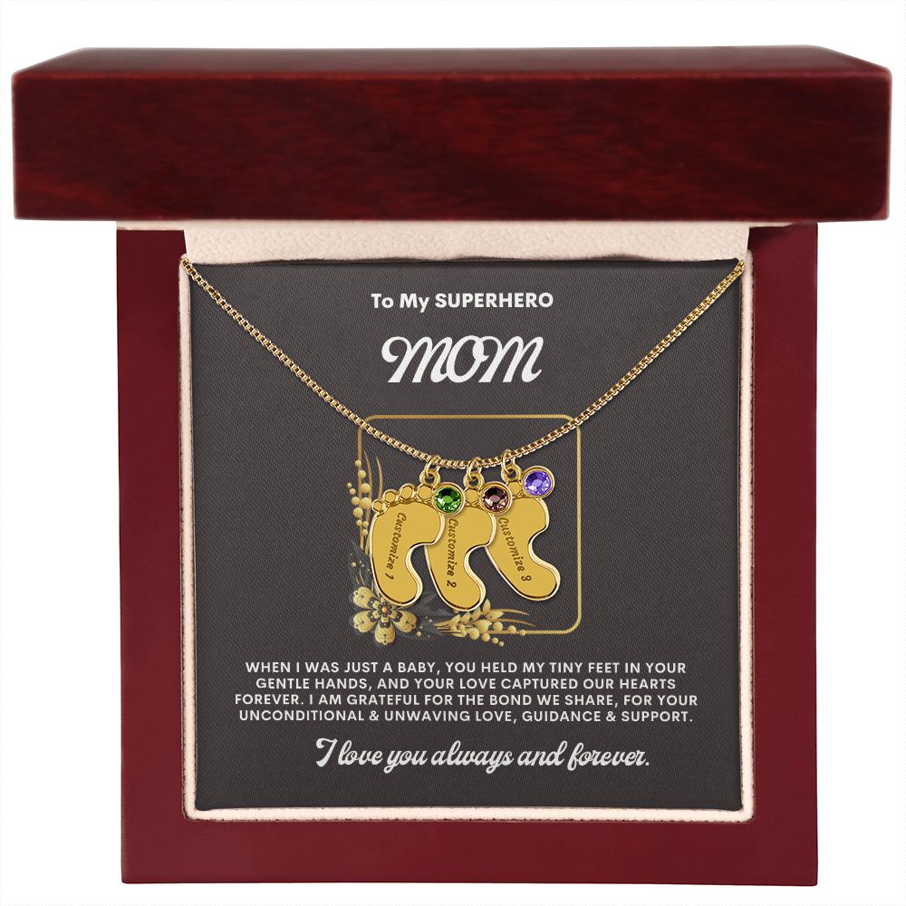 Necklace for Mom, Baby's Foot.