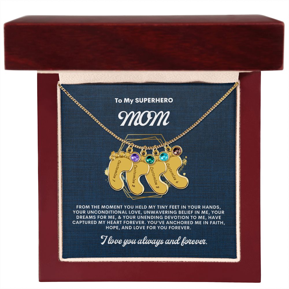 Necklace for Mom, Baby's Foot.