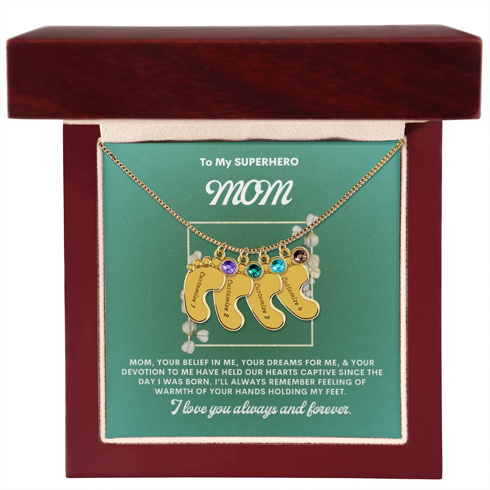 Necklace for Mom, Baby's Foot.