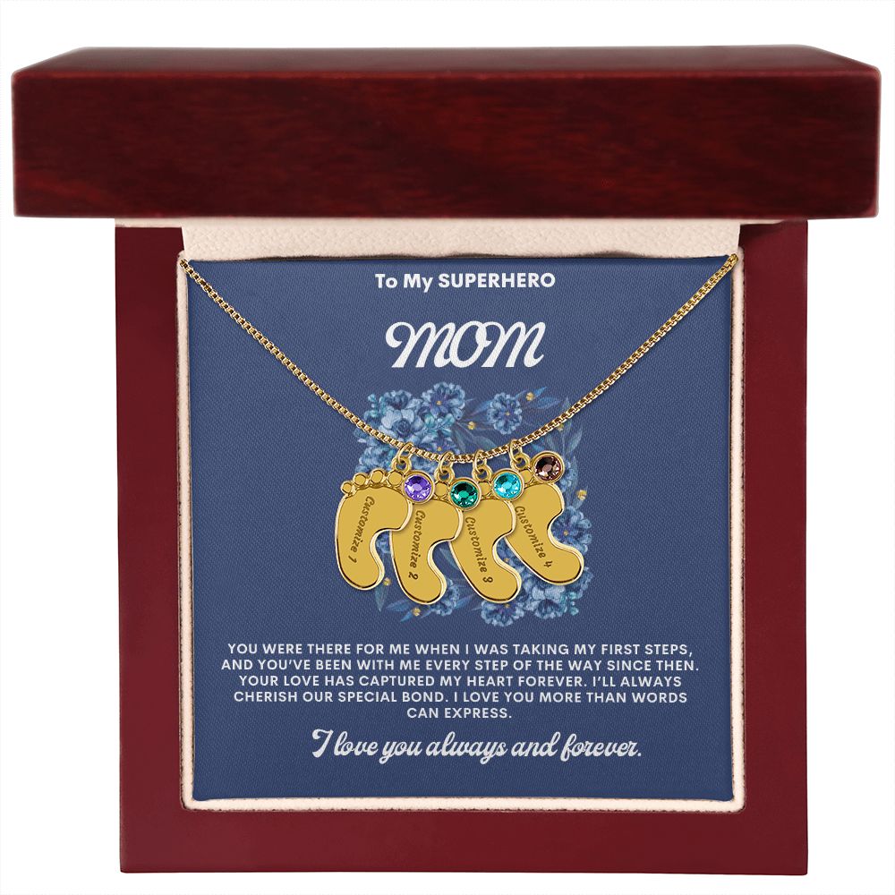 Necklace for Mom, Baby's Foot.