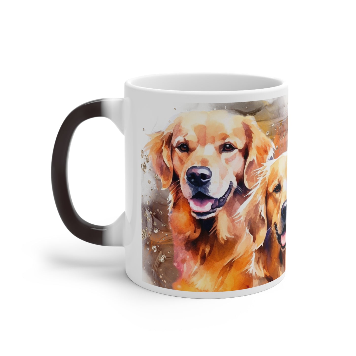 Color Changing Mug for Accent Coffee Mug, 11oz for a Golden Retriever dog lover for mom, grandma, girlfriend, grand daughter, dad, granddad, grand son.