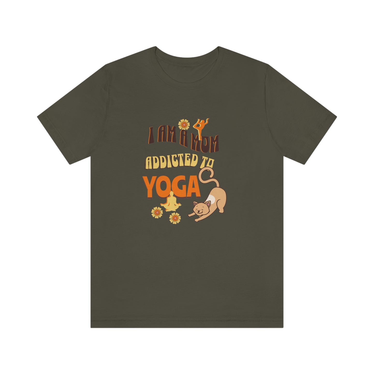 Unisex Jersey Short Sleeve Tee for a yoga loving mom, grandma, daughter, dad, granddad or son,