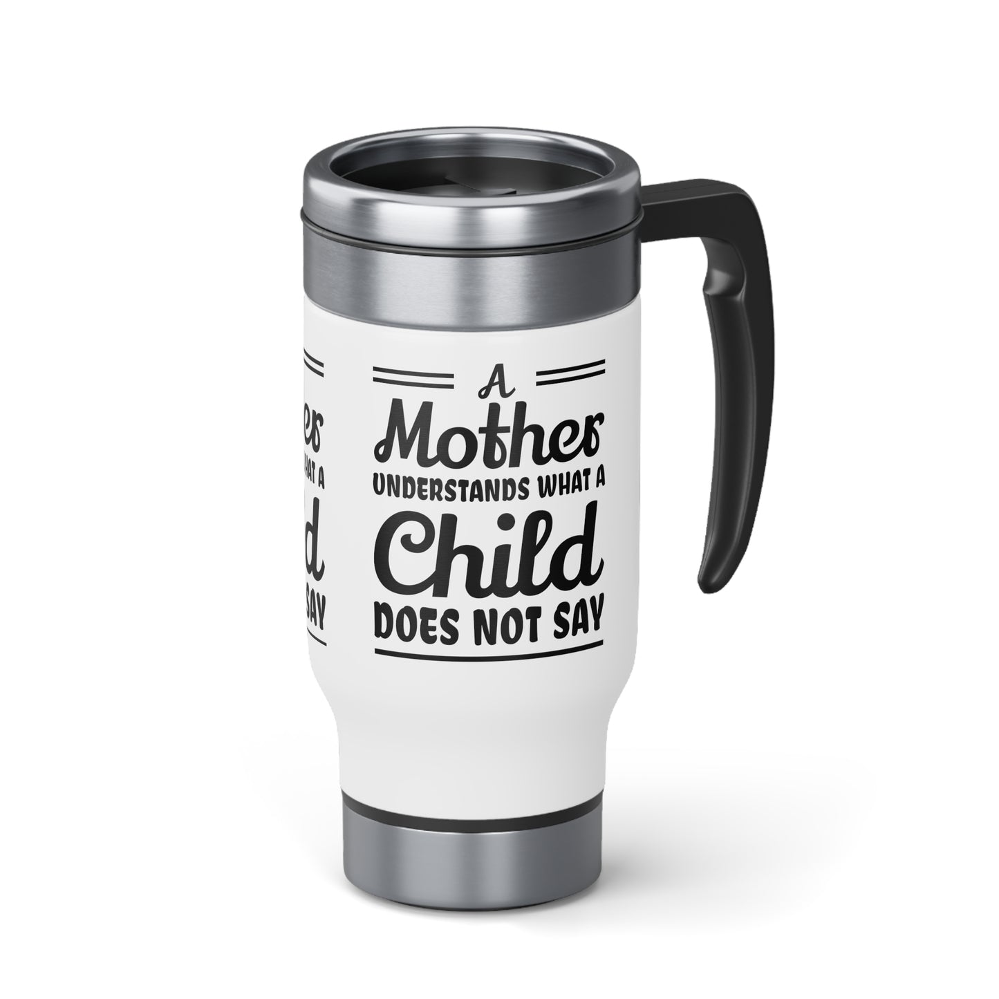 Stainless Steel Travel Mug with Handle, 14oz