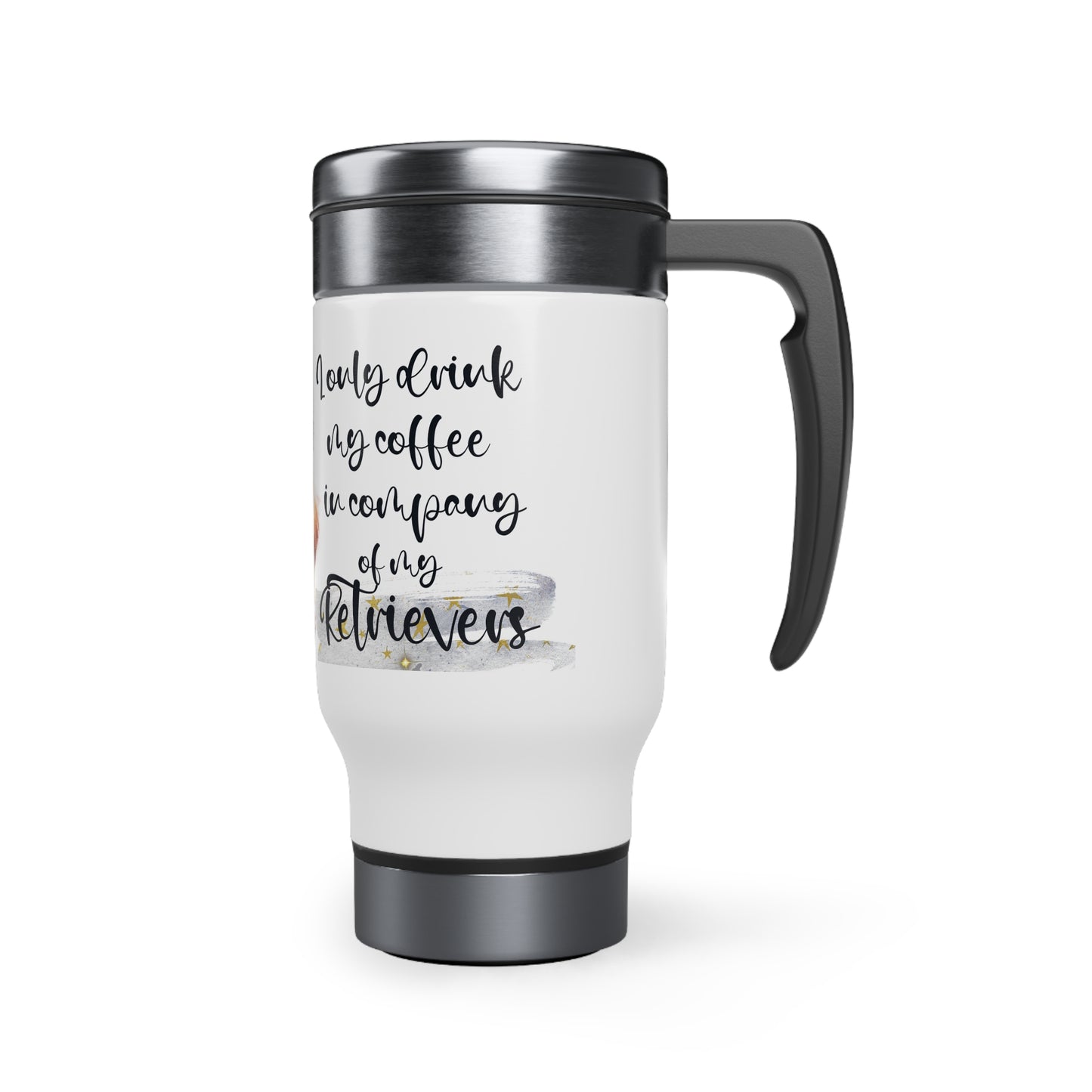 Stainless Steel Travel Mug with Handle, 14oz