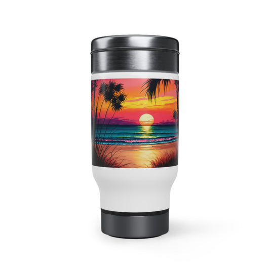 Stainless Steel Travel Mug with Handle, 14oz