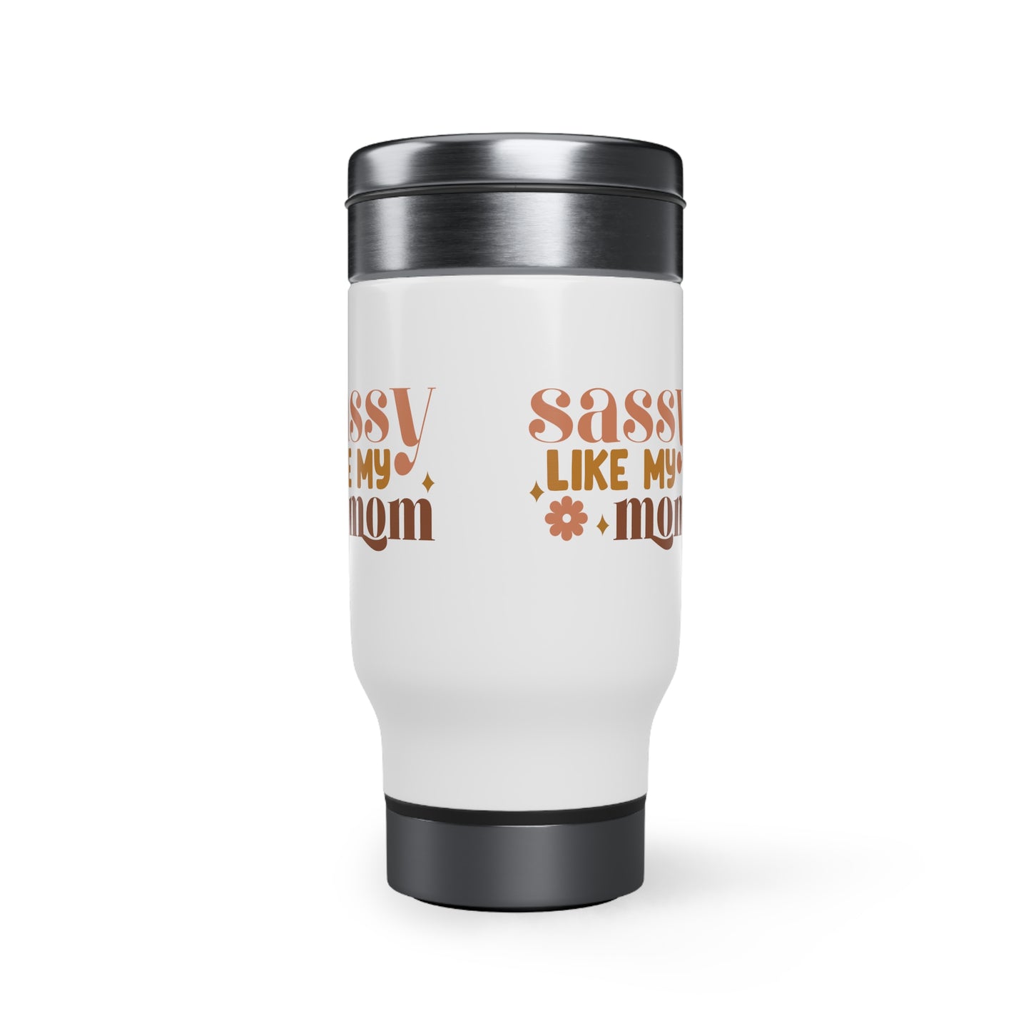 Stainless Steel Travel Mug with Handle, 14oz