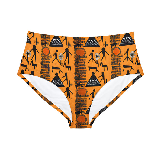 High-Waist Hipster Bikini Bottom (AOP)