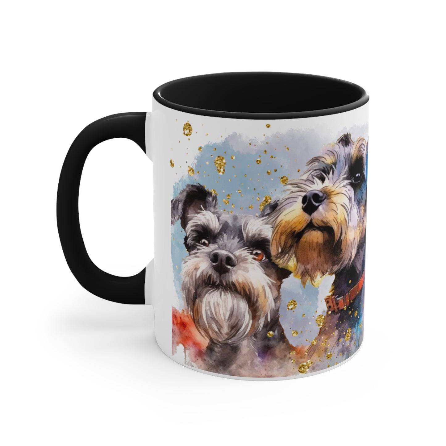 Accent Coffee Mug, for a Schnauzer lover for mom, grandma, girlfriend, grand daughter, dad, granddad, grand son.