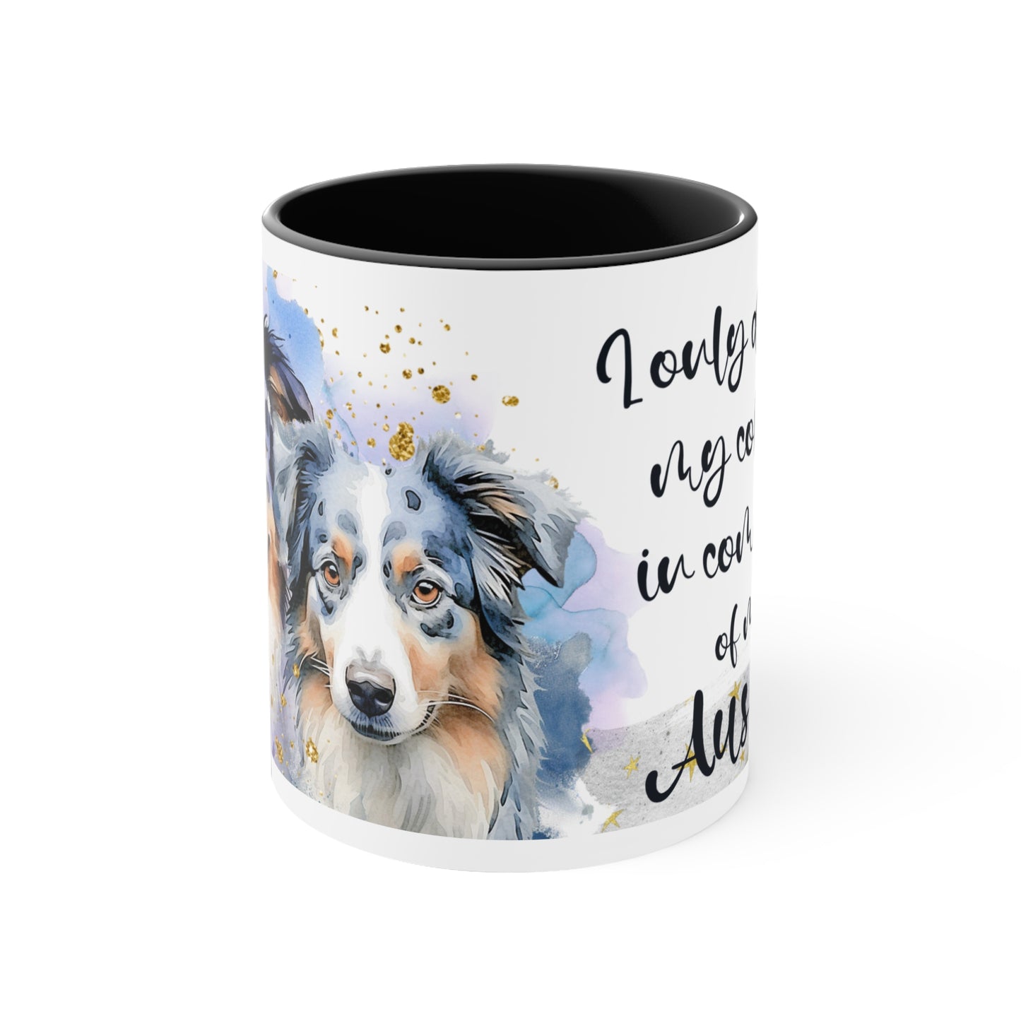 Accent Coffee Mug, 11oz for an Aussie lover for mom, grandma, girlfriend, grand daughter, dad, granddad, grand son.