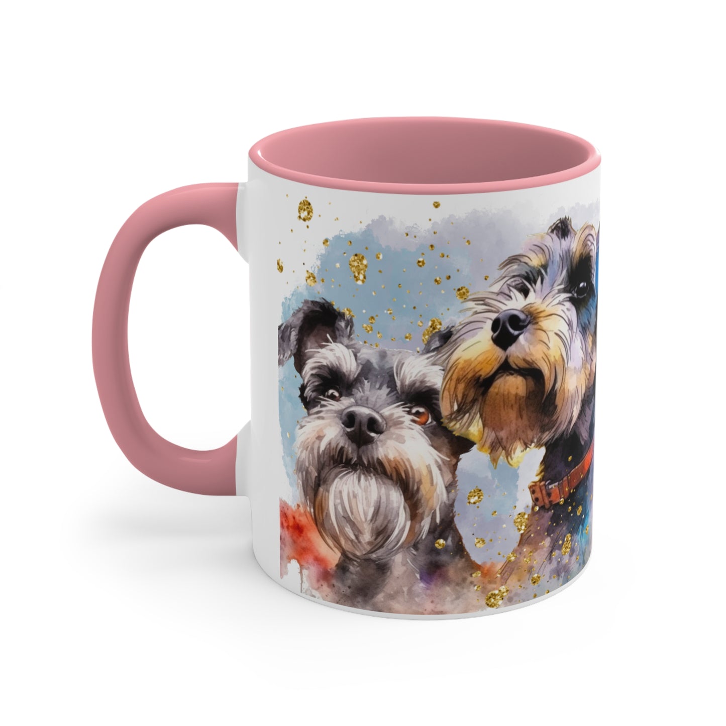 Accent Coffee Mug, for a Schnauzer lover for mom, grandma, girlfriend, grand daughter, dad, granddad, grand son.