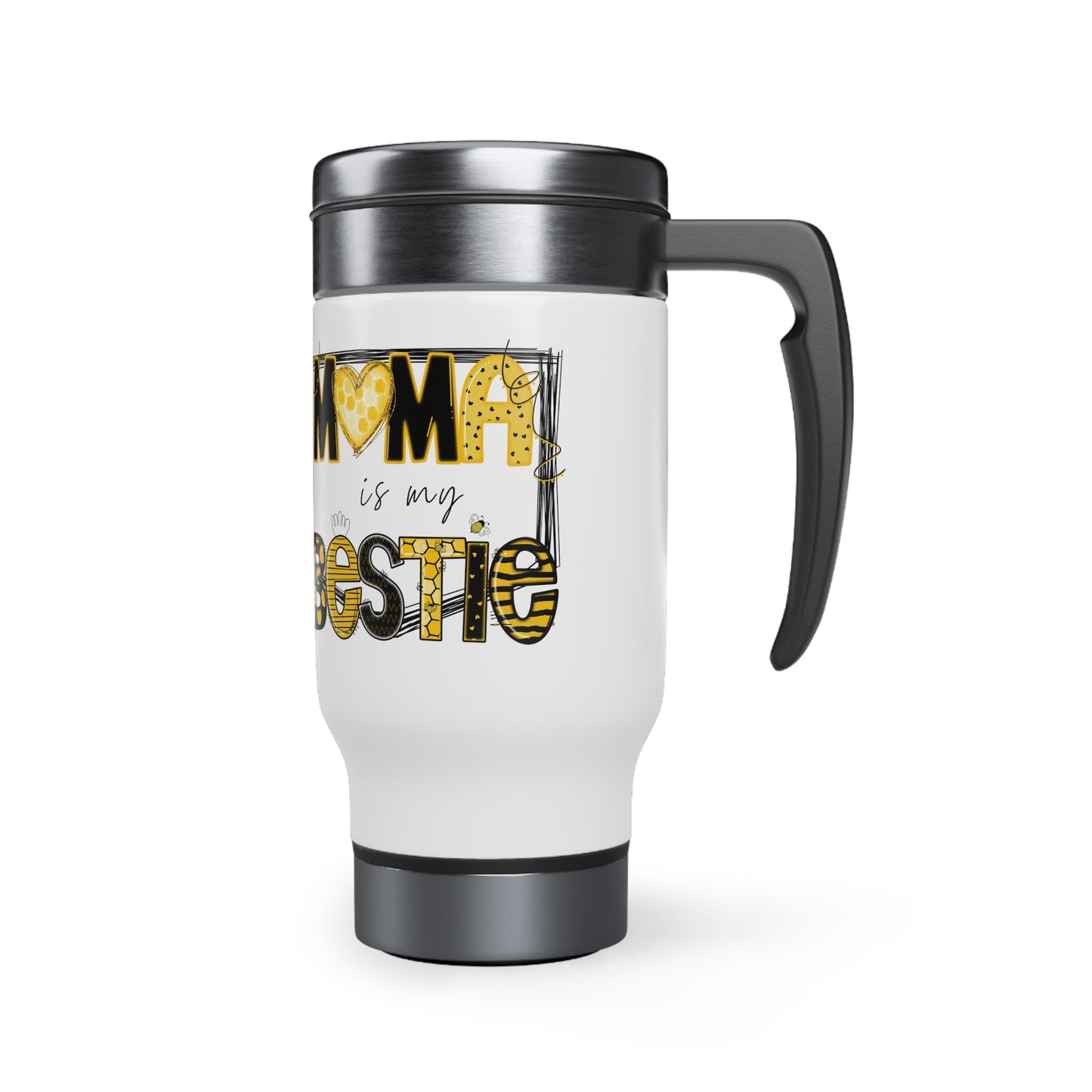 Stainless Steel Travel Mug with Handle, 14oz