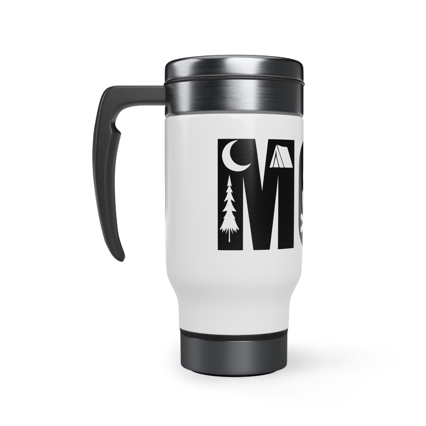 Stainless Steel Travel Mug with Handle, 14oz