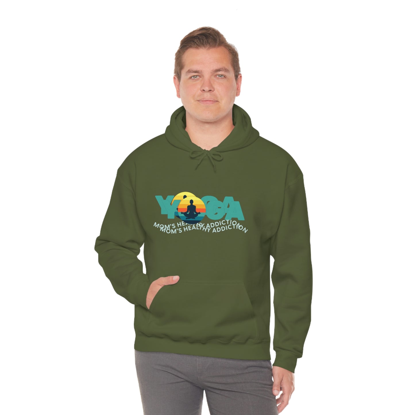 Unisex Heavy Blend™ Hooded Sweatshirt for my yoga loving mom, grandma, daughter, dad, granddad or son,