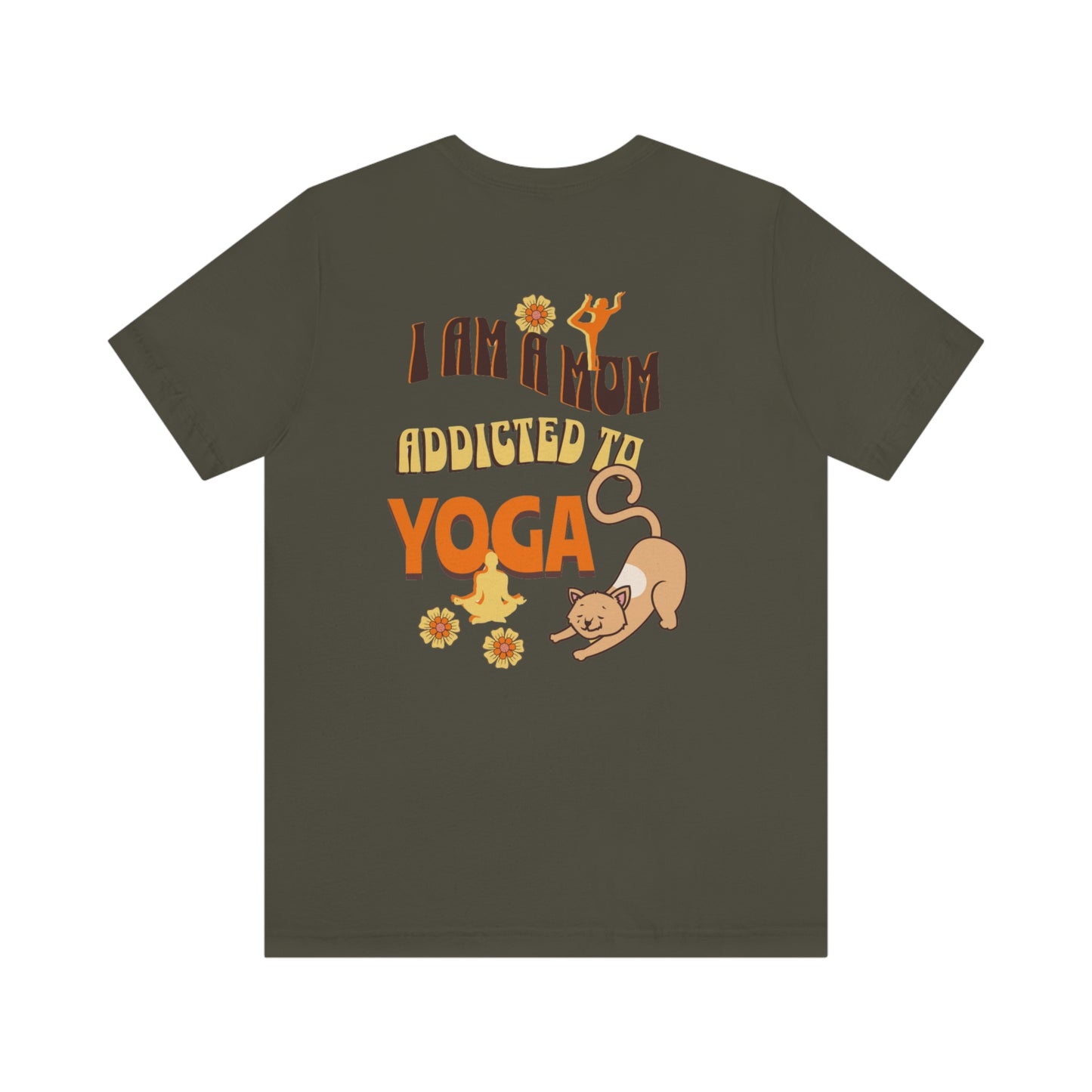 Unisex Jersey Short Sleeve Tee for a yoga loving mom, grandma, daughter, dad, granddad or son,