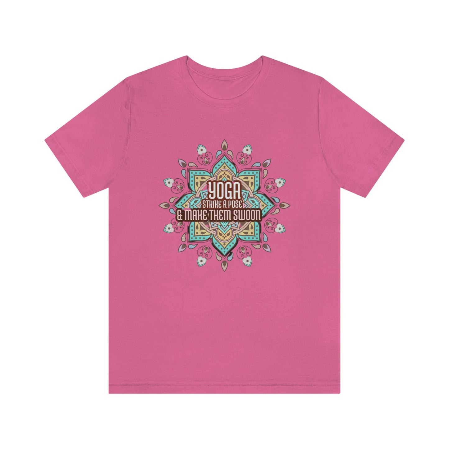 Unisex Jersey Short Sleeve Tee for a yoga loving mom, grandma, daughter, dad, granddad or son,